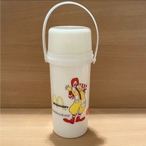 Rare Vintage Lustroware Japan Mcdonalds Ronald Drink Container Water Bottle